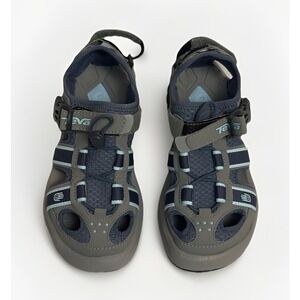 Teva Omnium Sandals Gray & Blue Water Hiking Outdoors Women's Size 5.5